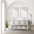 Lexora Norwalk 60 inch W White Oak Double Sink Vanity Cabinet and White Quartz Top - LVN60DM200