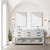 Lexora Norwalk 72 inch W White Oak Double Sink Vanity Cabinet, Carrara Marble Top, and Faucet Set - LVN72DM101