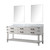 Lexora Norwalk 72 inch W White Oak Double Sink Vanity Cabinet, Carrara Marble Top, and 34 in Mirrors - LVN72DM110