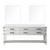Lexora Norwalk 80 inch W White Oak Double Sink Vanity Cabinet, White Quartz Top, and 36 in Mirrors - LVN80DM210