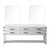 Lexora Norwalk 80 inch W White Oak Double Sink Vanity Cabinet, Cultured Marble Top, and 36 in Mirrors - LVN80DM310