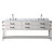 Lexora Norwalk 84 inch W White Oak Double Sink Vanity Cabinet, Carrara Marble Top, and Faucet Set - LVN84DM101