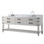 Lexora Norwalk 84 inch W White Oak Double Sink Vanity Cabinet, Carrara Marble Top, and Faucet Set - LVN84DM101