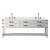 Lexora Norwalk 84 inch W White Oak Double Sink Vanity Cabinet, White Quartz Top, and Faucet Set - LVN84DM201