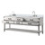 Lexora Norwalk 84 inch W White Oak Double Sink Vanity Cabinet, White Quartz Top, and Faucet Set - LVN84DM201