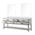Lexora Norwalk 84 inch W White Oak Double Sink Vanity Cabinet, White Quartz Top, and 36 in Mirrors - LVN84DM210