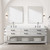 Lexora Norwalk 84 inch W White Oak Double Sink Vanity Cabinet and Cultured Marble Top - LVN84DM300