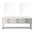 Lexora Norwalk 84 inch W White Oak Double Sink Vanity Cabinet, Cultured Marble Top, and 36 in Mirrors - LVN84DM310