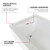 Lexora Provenza 60 in L x 30 inch W White Alcove Bathtub with Left Drain and Chrome Hardware - LBPV6030LC