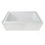 Lexora Provenza 60 in L x 30 inch W White Alcove Bathtub with Right Drain and Chrome Hardware - LBPV6030RC