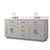 Lexora Abbey 72 inch W White Oak Double Sink Vanity Cabinet, Carrara Marble Top, and Faucet Set - LVA72DM101