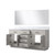 Lexora Abbey 72 inch W White Oak Double Sink Vanity Cabinet Carrara Marble Countertop and 70 in Mirror - LVA72DM110