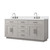 Lexora Abbey 72 inch W White Oak Double Sink Vanity Cabinet, White Quartz Top, and Faucet Set - LVA72DM201