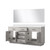 Lexora Abbey 72 inch W White Oak Double Sink Vanity Cabinet White Quartz Countertop and 70 in Mirror - LVA72DM210
