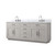Lexora Abbey 80 inch W White Oak Double Sink Vanity Cabinet, Carrara Marble Top, and Faucet Set - LVA80DM101