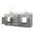 Lexora Abbey 80 inch W White Oak Double Sink Vanity Cabinet, Carrara Marble Top, and Faucet Set - LVA80DM101