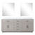 Lexora Abbey 80 inch W White Oak Double Sink Vanity Cabinet Carrara Marble Countertop and 30 in Mirrors - LVA80DM110
