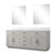 Lexora Abbey 80 inch W White Oak Double Sink Vanity Cabinet Carrara Marble Countertop and 30 in Mirrors - LVA80DM110