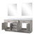 Lexora Abbey 80 inch W White Oak Double Sink Vanity Cabinet Carrara Marble Countertop and 30 in Mirrors - LVA80DM110