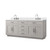Lexora Abbey 80 inch W White Oak Double Sink Vanity Cabinet, White Quartz Top, and Faucet Set - LVA80DM201