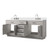 Lexora Abbey 80 inch W White Oak Double Sink Vanity Cabinet, White Quartz Top, and Faucet Set - LVA80DM201