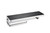 Lexora Bagno Bianca Stainless Steel Black Glass Shelf with Towel Bar & Robe Hook in Chrome - LSTR18152PCBG
