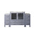 Lexora Volez 60 inch W Dark Grey Vanity Cabinet with Side Cabinets, and White Ceramic Top - LVV60S36B600