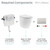 Swiss Madison SM-WC328 Fantome H Concealed Toilet Tank Carrier System with Top Flush for Back-to-Wall Toilet