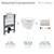 Swiss Madison SM-WC428 Fantome H Concealed Toilet Tank Carrier System for Top Flush