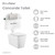 Swiss Madison SM-WK555-01C Concorde Back to Wall Concealed Tank Toilet Bowl Bundle - Glossy White