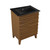 Swiss Madison SM-BV470BK-3MB Cascade 24" Brown Oak Bathroom Vanity With Black, 3-Hole Ceramic Sink Top