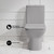 Swiss Madison SM-1T256MG Carre One-Piece Square Toilet Dual-Flush - Matte Grey1.1/1.6 gpf
