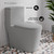 Swiss Madison SM-1T181MG Dreux One Piece Elongated Dual Flush Toilet in Matte Grey 0.95/1.26 GPF