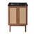 Swiss Madison SM-BV662WNMB Classe 24 in. Brown Oak Bathroom Vanity With Black Ceramic Sink Top