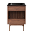 Swiss Madison SM-BV662WN-3MB Classe 24" Brown Oak Bathroom Vanity With Black, 3-Hole Ceramic Sink Top