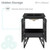 Swiss Madison SM-BV222MB Annecy 24" Black Walnut Bathroom Vanity With Black Ceramic Sink Top