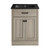 Swiss Madison SM-BV432-3MB Burdon 24 in. Brown Oak Bathroom Vanity With Black, 3-Hole Ceramic Sink Top