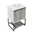 Swiss Madison SM-BV142-3 Marseille 24 in. Gray Oak Bathroom Vanity With White, 3-Hole Ceramic Sink Top