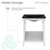 Swiss Madison SM-BV290-3MB Bastille 24 in. White Bathroom Vanity With Black, 3-Hole Ceramic Sink Top