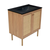 Swiss Madison SM-BV664MB Classe 30" Brown Oak Bathroom Vanity With Black Ceramic Sink Top