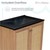 Swiss Madison SM-BV664MB Classe 30" Brown Oak Bathroom Vanity With Black Ceramic Sink Top