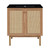 Swiss Madison SM-BV664-3MB Classe 30" Brown Oak Bathroom Vanity With Black, 3-Hole Ceramic Sink Top