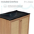 Swiss Madison SM-BV664-3MB Classe 30" Brown Oak Bathroom Vanity With Black, 3-Hole Ceramic Sink Top