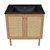 Swiss Madison SM-BV664-3MB Classe 30" Brown Oak Bathroom Vanity With Black, 3-Hole Ceramic Sink Top