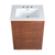 Swiss Madison SM-BV372WN-3 Daxton 24" Brown Walnut Bathroom Vanity With White, 3-Hole Ceramic Sink Top Swiss Madison SM-BV372WN-3 Daxton 24" Brown Walnut Bathroom Vanity With White, 3-Hole Ceramic Sink Top