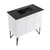 Swiss Madison SM-BV213-3MB Annecy 36" White Bathroom Vanity With Black, 3-Hole Ceramic Sink Top