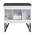 Swiss Madison SM-BV213-3MB Annecy 36" White Bathroom Vanity With Black, 3-Hole Ceramic Sink Top