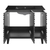 Swiss Madison SM-BV471BMB Cascade 36" Black Oak Bathroom Vanity With Black Ceramic Sink Top