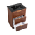 Swiss Madison SM-BV372WN-3MB Daxton 24" Brown Walnut Bathroom Vanity With Black, 3-Hole Ceramic Sink Top
