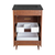 Swiss Madison SM-BV372WN-3MB Daxton 24" Brown Walnut Bathroom Vanity With Black, 3-Hole Ceramic Sink Top